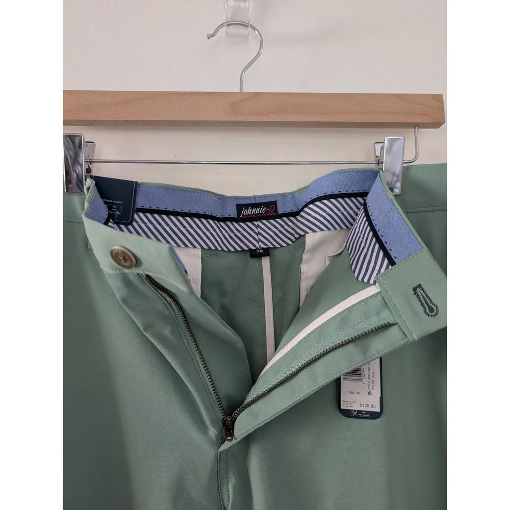 Johnnie-O Mens Jupiters Performance Golf Shorts Jungle Green 38 Men's 38 NEW